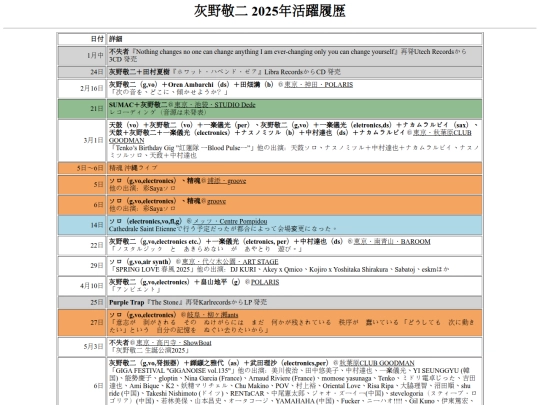 ja/music/haino-by-year/2025 screenshot