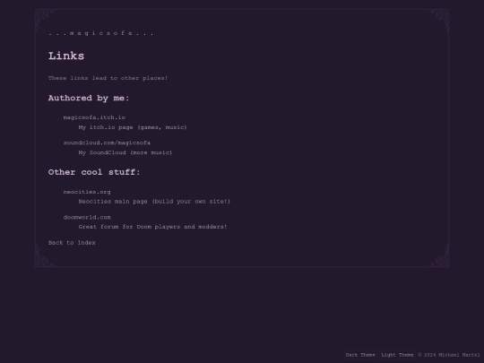 links screenshot