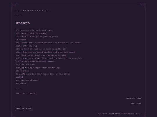 poems/breath screenshot