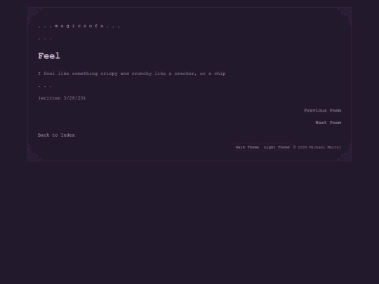 poems/feel screenshot