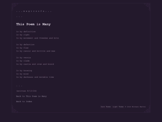 poems/many/is screenshot
