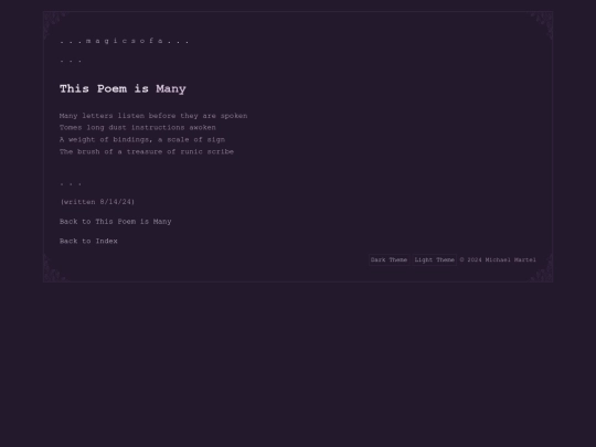 poems/many/many screenshot