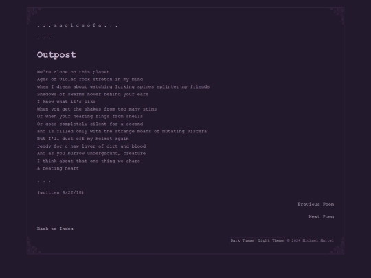 poems/outpost screenshot