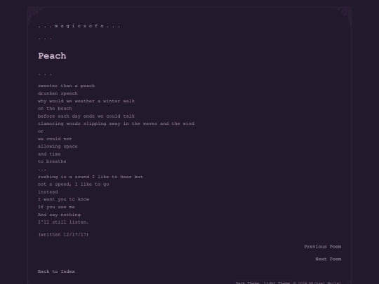poems/peach screenshot