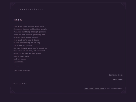 poems/rain screenshot