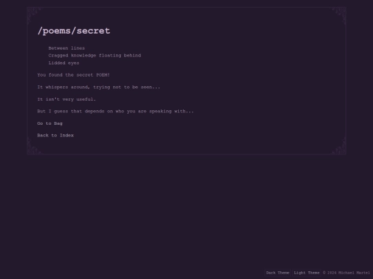poems/secret screenshot