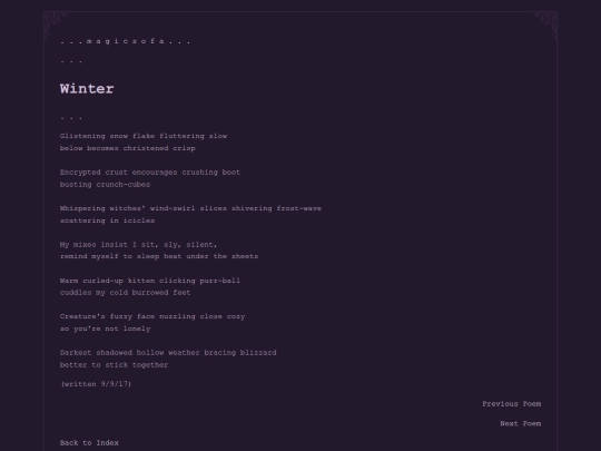 poems/winter screenshot
