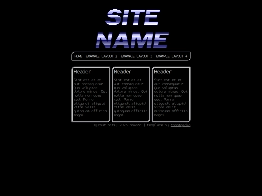 templates/examples/simpleglow/smaller-triple screenshot