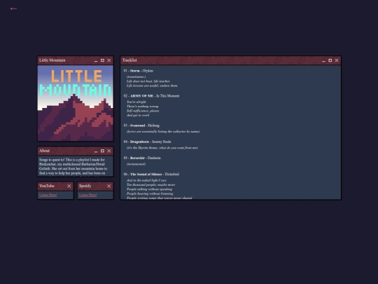 playlist/littlemountain screenshot