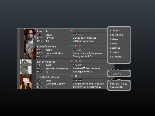 stickeatsgamesmenu screenshot