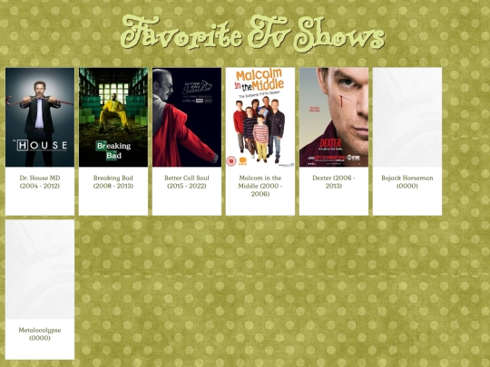TVshows screenshot