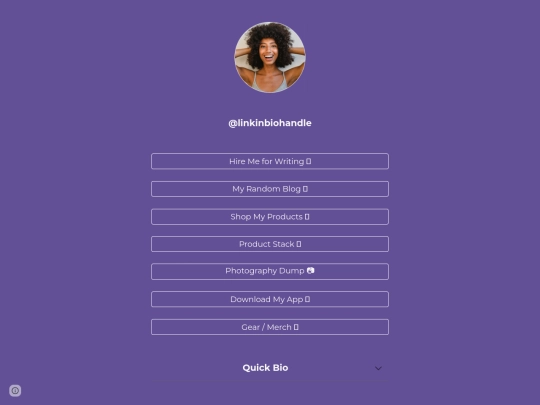 linktree screenshot