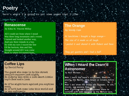 poetry screenshot