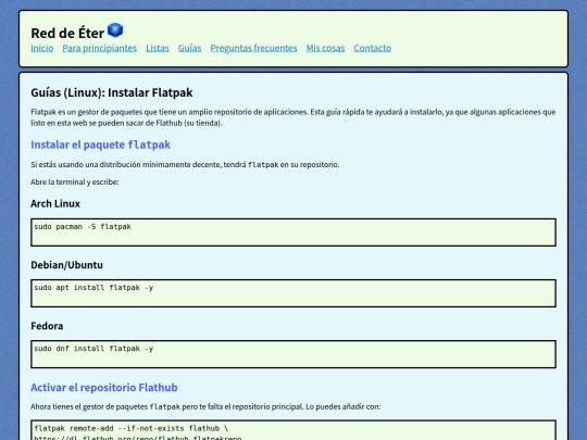 guías/flatpaklinux screenshot