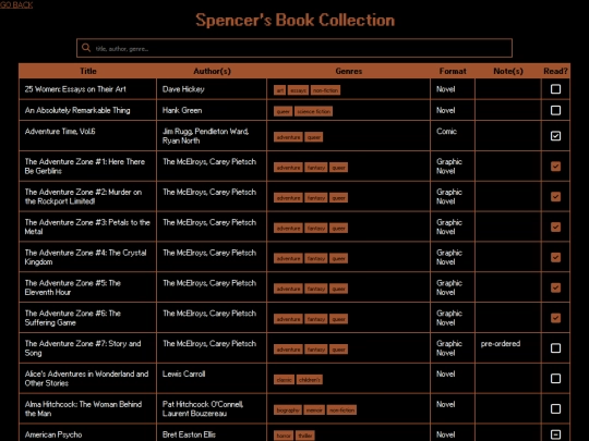 collections/books screenshot