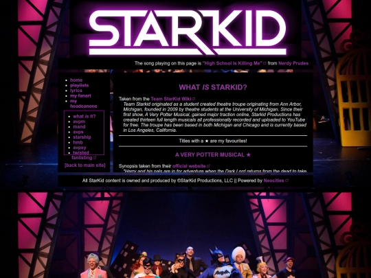 shrines/starkid/home screenshot