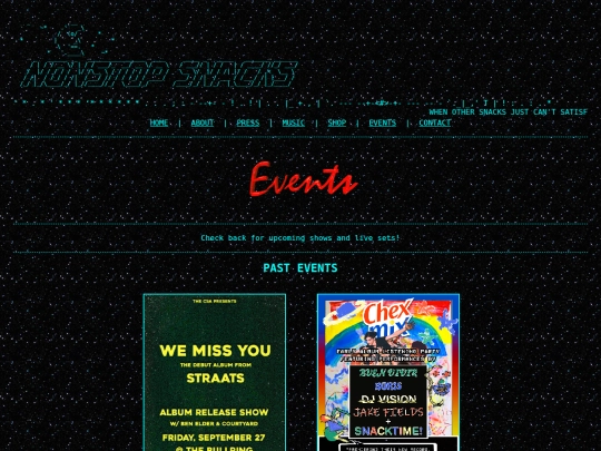 events screenshot