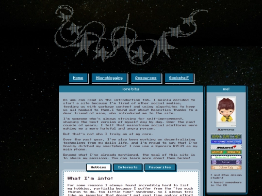 aboutme screenshot