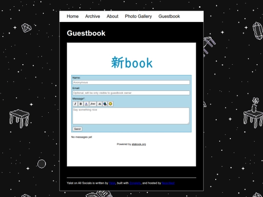 Guestbook screenshot