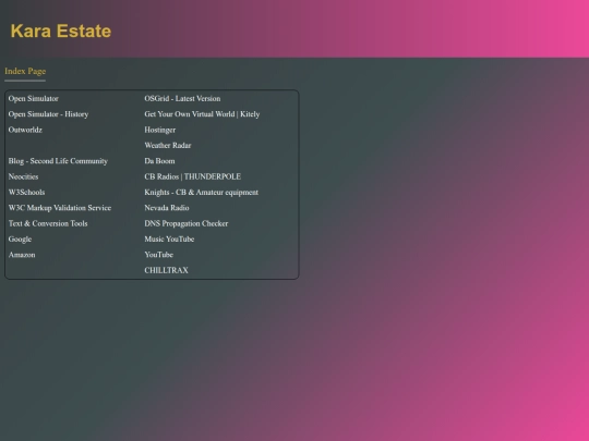 links screenshot