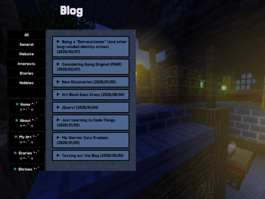 blog screenshot
