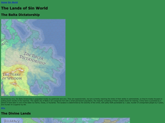sin/countries screenshot