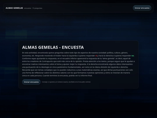 alma gemela encuesta screenshot