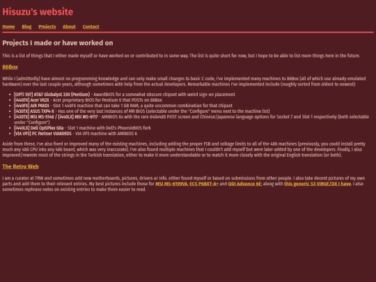 projects screenshot