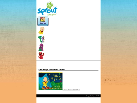sproutonline2008/Caillou screenshot