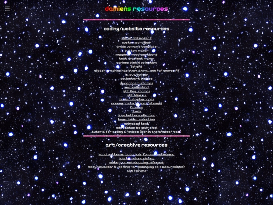 links screenshot