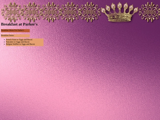 MenusBreakfast screenshot