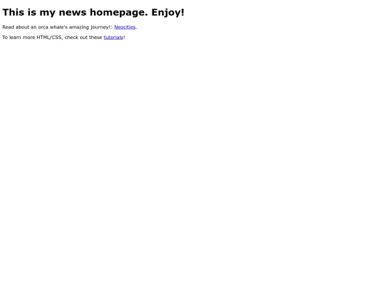 NewsHomepage screenshot