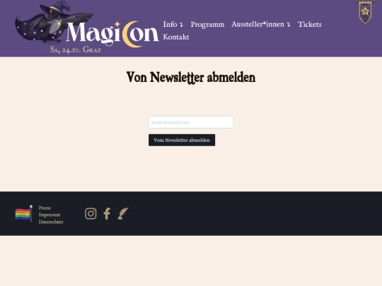 newsletter-abmelden screenshot