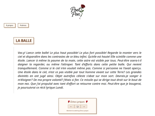 poems/balle screenshot