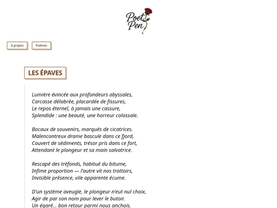 poems/epaves screenshot