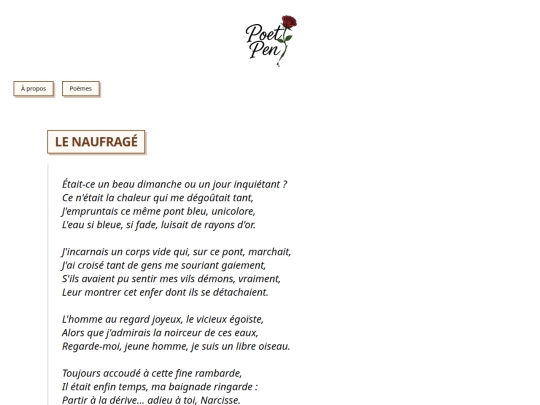poems/naufrage screenshot