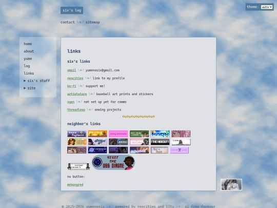 links screenshot
