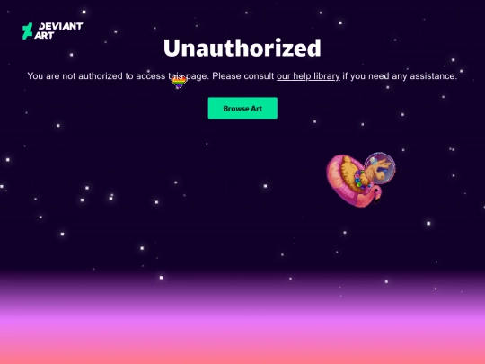 DA/DeviantArt_ 401 Unauthorized screenshot