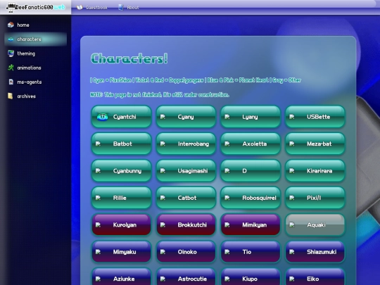 characters screenshot