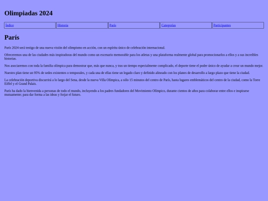 Olimpiadas/paris screenshot