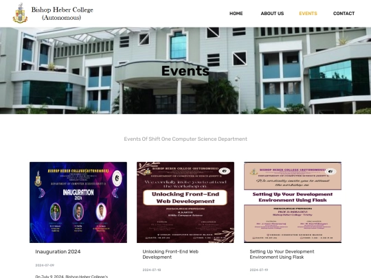 events screenshot