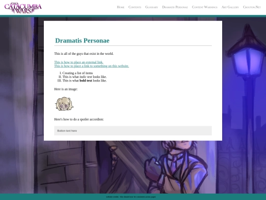 test/characters screenshot