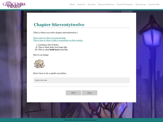 test/template screenshot