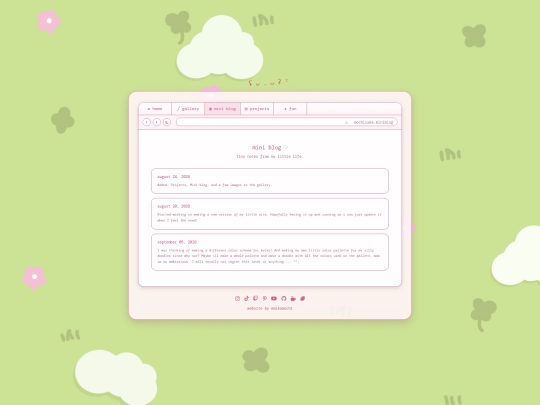 miniblog screenshot