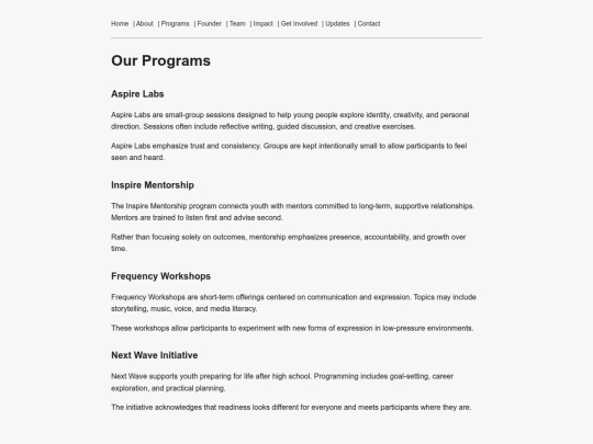 programs screenshot