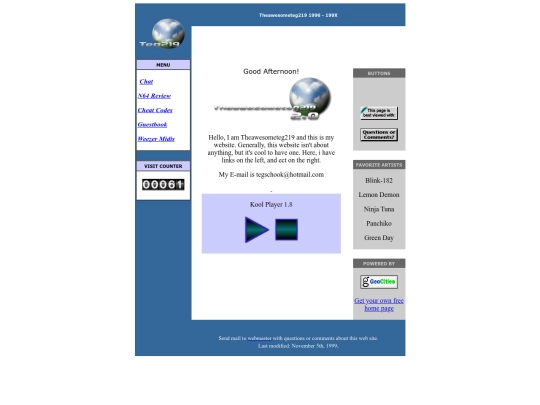Danny's Home Page screenshot