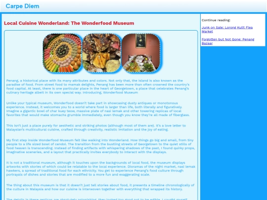 WonderfoodMuseum screenshot