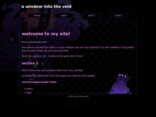 CharactersSubpage screenshot
