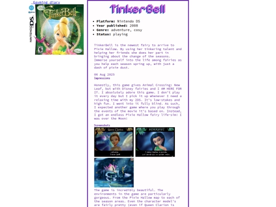 games/gaming_tinkerbell screenshot