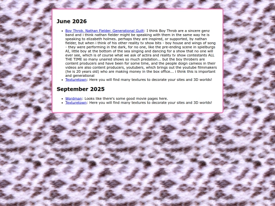 Weblog screenshot